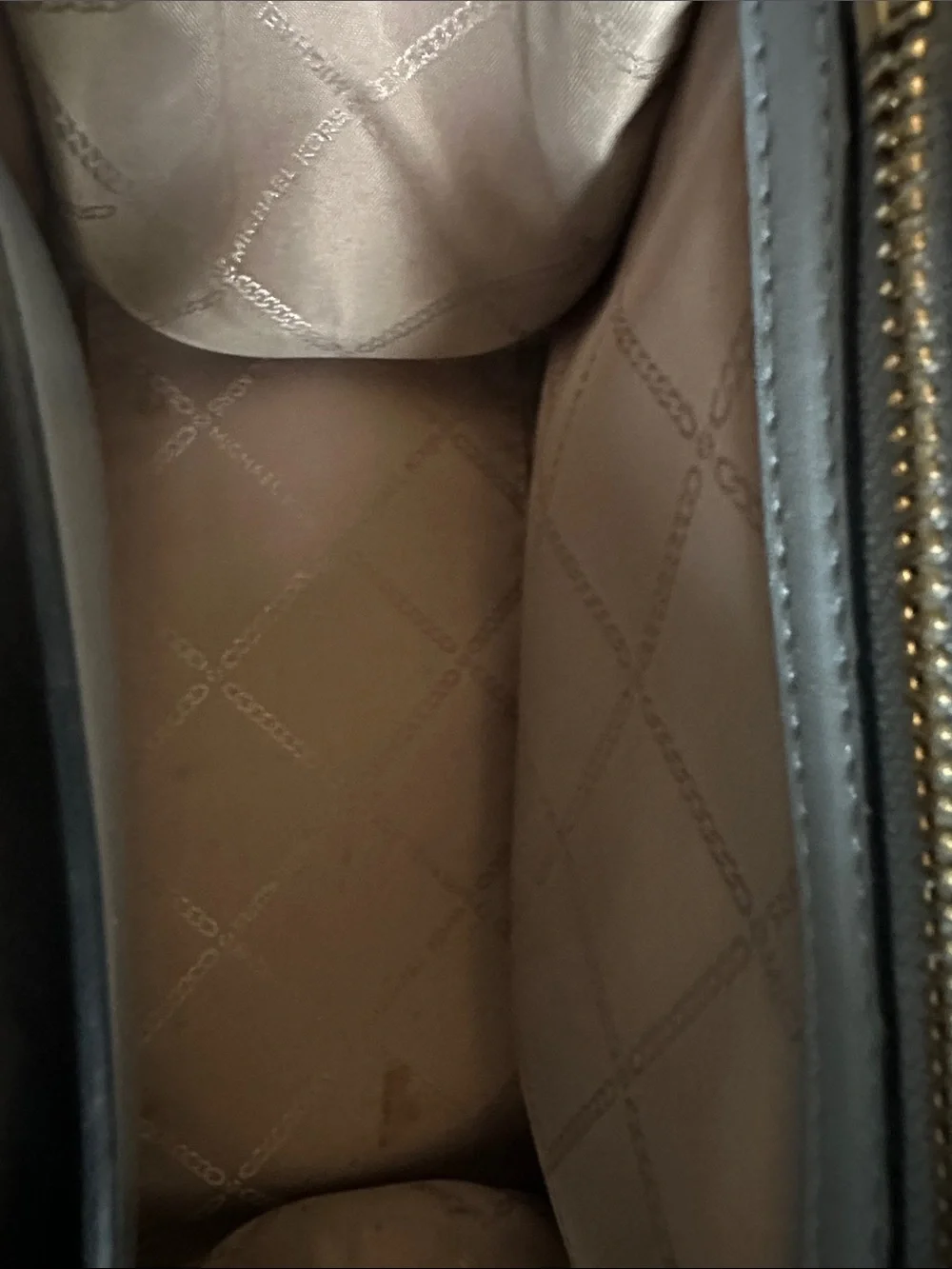 Michael Kors Powder Blue Saffiano Leather Satchel with Gold Hardware